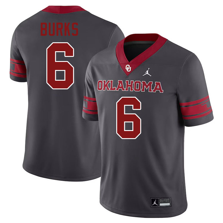 Deion Burks Oklahoma Sooners Jersey,Oklahoma Sooners Football Uniforms,Jersey-Anthracite